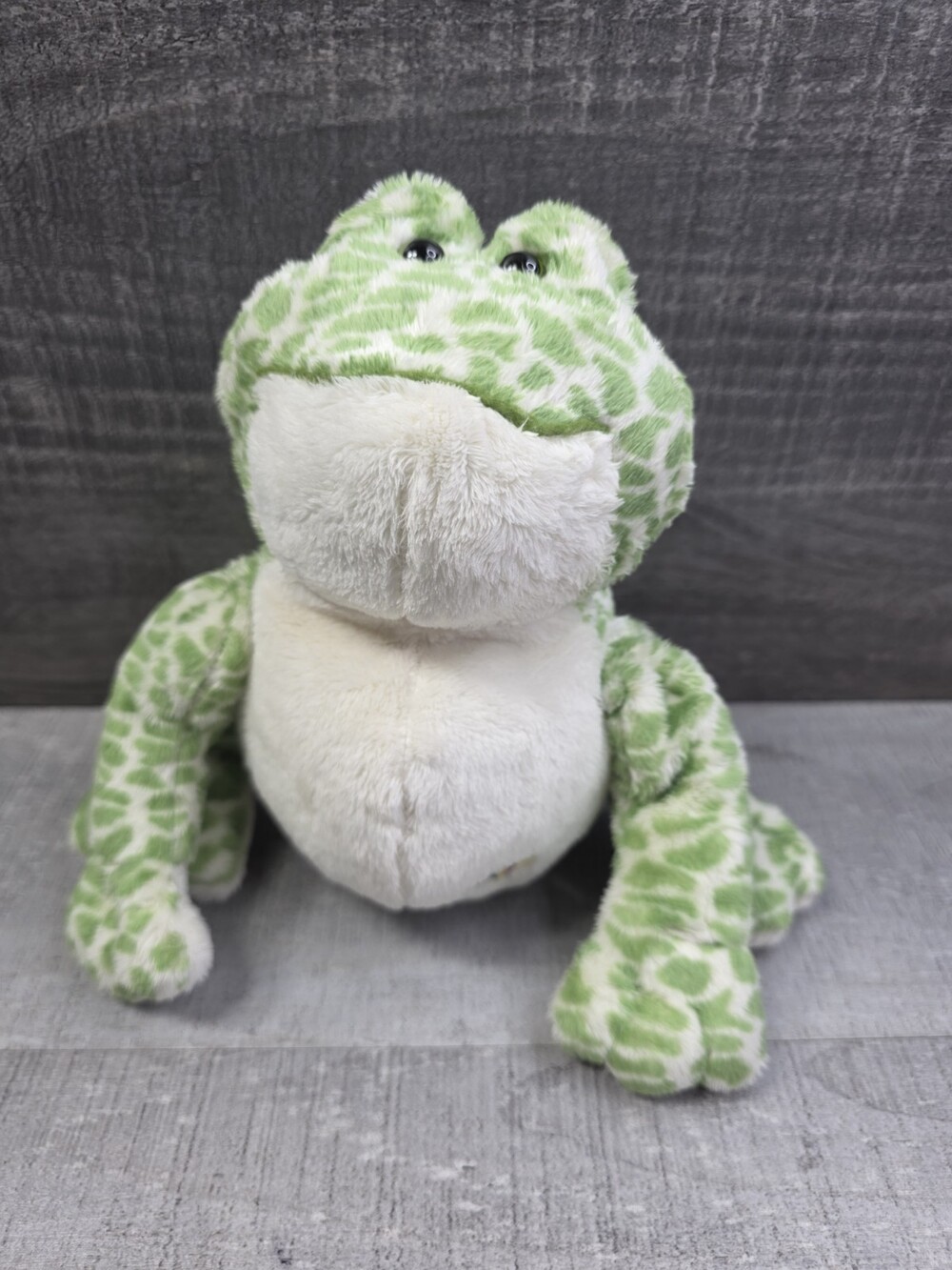 Ganz Webkinz Spotted Frog HM142 Green & White Plush Stuffed Animal NO CODE b45